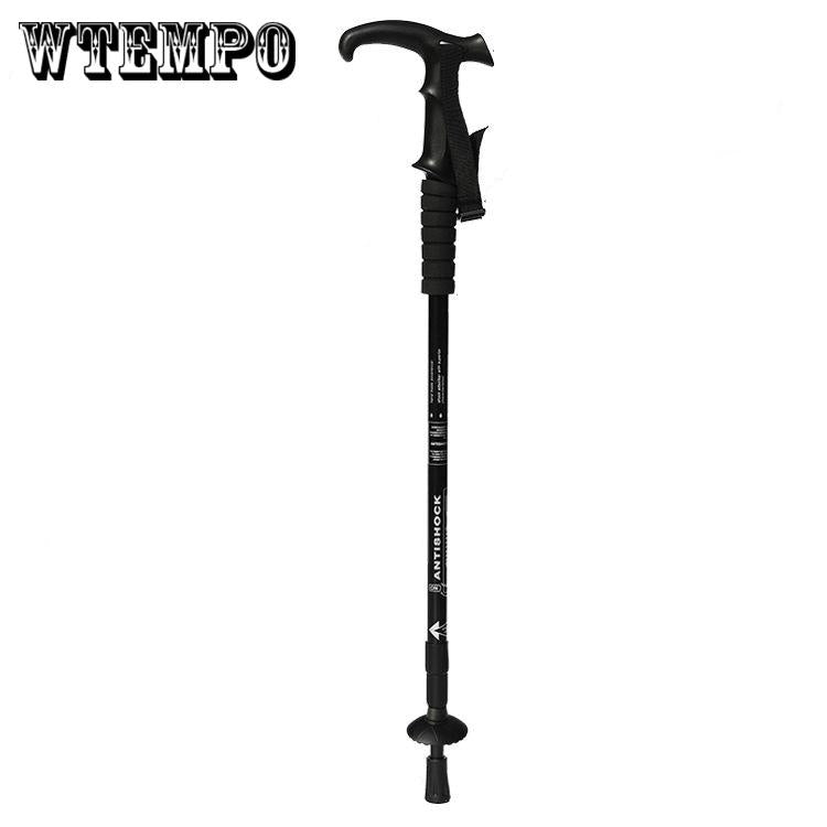 WTEMPO Trekking pole adjustable folding walking hiking trekking pole walking stick
