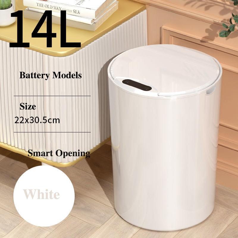 Smart Sensor Trash Can Household Automatic Lid Opening Bedroom Living Room Toilet Bathroom Large Capacity Without Bending Over and Deodorizing