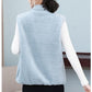 Coral Fleece Warm Outer Wear Women's Vest Double-sided Fleece Vest Stand-up Collar Zipper Sleeveless Jacket Women's Warm Vest