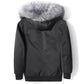 Winter Fashion Fur One Male Fox Fur Collar Parker Clothing Rex Rabbit Fur Liner Fur Short Jacket