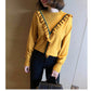 Autumn and Winter Lace Knitted Sweater with Long-sleeved Bottoming Shirt Fashion Round Neck
