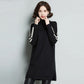 Autumn and Winter Turtleneck Thick Sweater Dress Mid-length Loose Large Size Base Skirt Fashion Simple Women's Sweater Dress