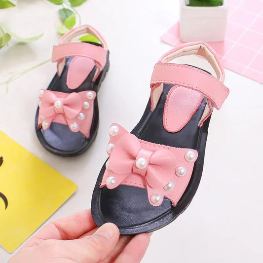 Summer New Fashion Sandals with Bow Girls Sandals High Quality Children Shoes Casual Baby Kids Shoes