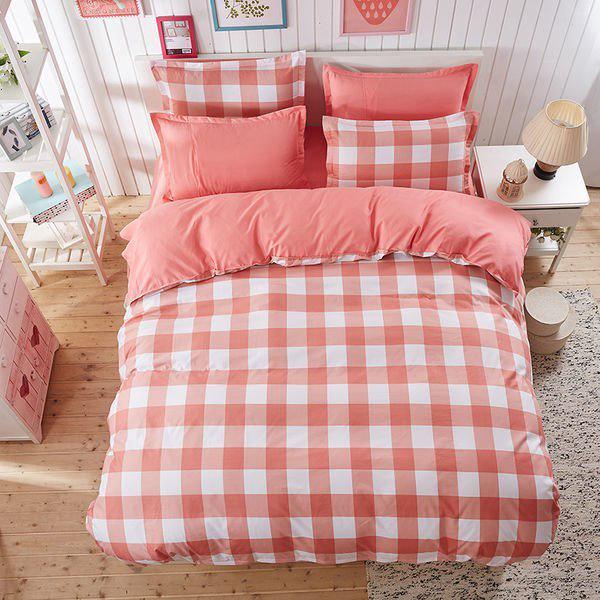 WTEMPO Brand fashion Student dormitory lattice Geometric Pattern Polyester Bedding  Duvet Cover