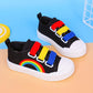 Children's Canvas Shoes Boys Girls General Casual Shoes Cover Foot Rainbow Shoes Baby Shoes Kindergarten Student Shoes
