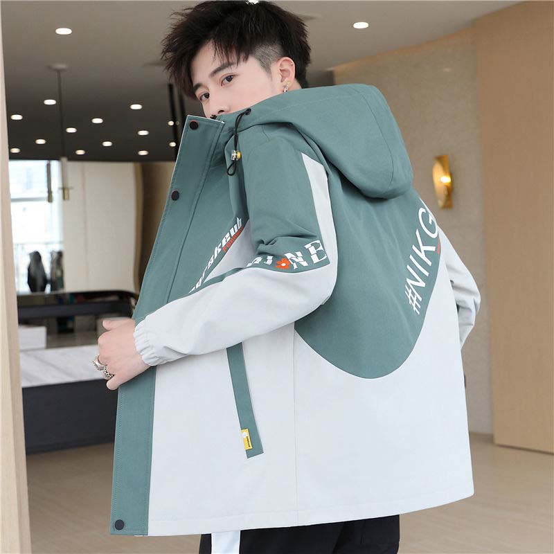 New Autumn and Winter Jacket Men's Plus Velvet Jacket Youth Thick Windbreaker Men's Clothing