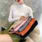 Women's Solid Color Warm Sweater Twist Knit Pullover Long Sleeve Lace Half Turtleneck Bottoming Shirt