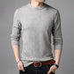 Men's Autumn and Winter Round Neck Cotton Sweater Loose Solid Color Long-sleeved Casual Bottoming Shirt Male Warm Top Knitted Classic Pullover Sweater