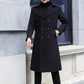 Autumn Men's Over-the-knee Business Suit Collar Windbreaker Slim Casual Comfortable New Mid-length Coat