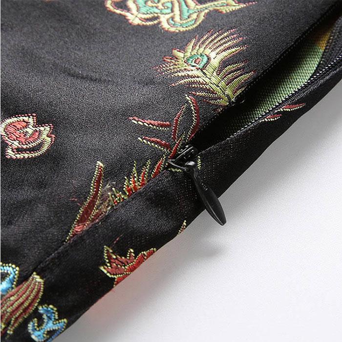 Pofulove Summer Women Chinese Style Split Skirt Anti-light Thin Student Bag Hip Skirts Mini Skirt