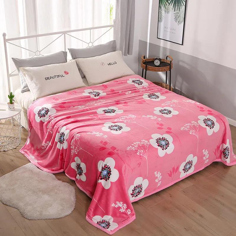 Thick and Breathable Single-layer Blankets Autumn and Winter Household Goods Flannel Sheets Warm Blankets Soft Sheets