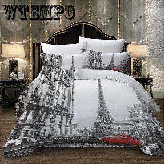 3pcs Bedding Set 3D Paris Landmark Duvet Cover   Twin Queen King Size Bed Sheet