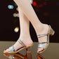 Summer Women's Mid-heel Sandals All-match Fashionable Women's Shoes with Thick Heels Korean Style Open Toe Buckle Women's High Heels