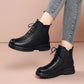 Short Boots Plus Velvet Winter Flat Non-slip Soft Leather Cotton Shoes Martin Boots Warm Sports Shoes Leather Shoes Waterproof