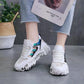 Spring  Summer Net Shoes Women's Wild Casual Breathable Sports Shoes Thick-soled Increased Shoes Non-slip Lace Running Shoes