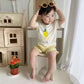 Kids Baby Girl Boy Clothes Set Tops Solid Cartoon Short Sleeve Shirt Crop Pants Summer Casual Outfit Sets Girls Boys 0-4Y