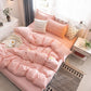 Net Celebrity Four-piece Bedding Cartoon Bed Linen Quilt Sanding Three-piece Student Bedding