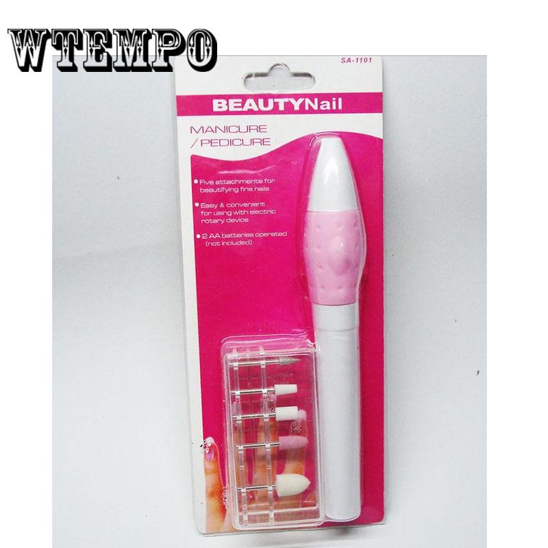 Electric Nail Art Drill Pen Handle File Polish Grind Machine Handpiece Manicure