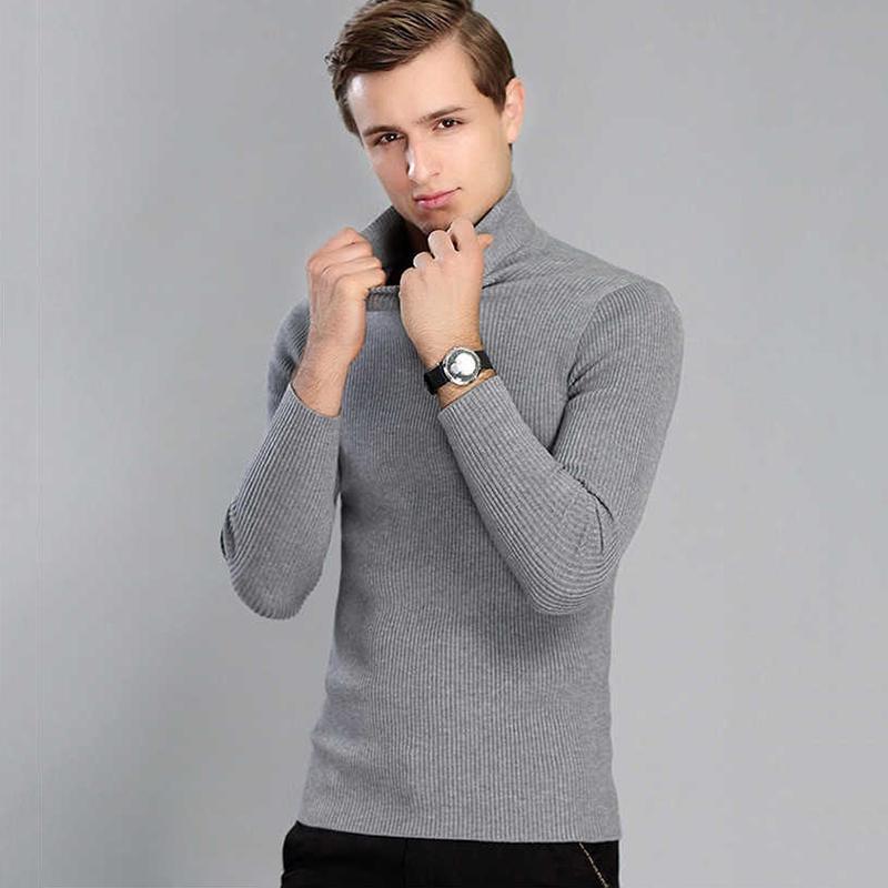 Sweater Men 2019 Casual Pullover Men Autumn Winter Turtleneck Sweaters Knitted Brand Male Sweaters