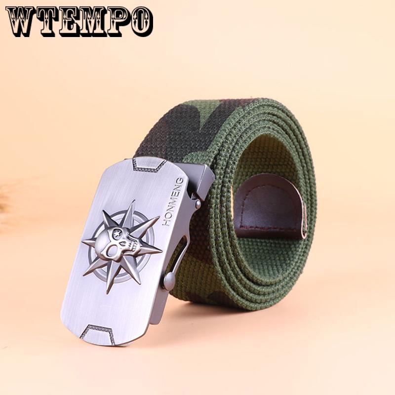 High Quality Canvas Belt Men And Women Jeans Belt Casual Strap Colors Long Metal Buckle Belts