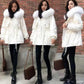 Women's Eiderdown Cotton Padded Jacket Winter Thick Hooded  Parka Coat  Drawstring Jacket Coat with Faux Fur Collar