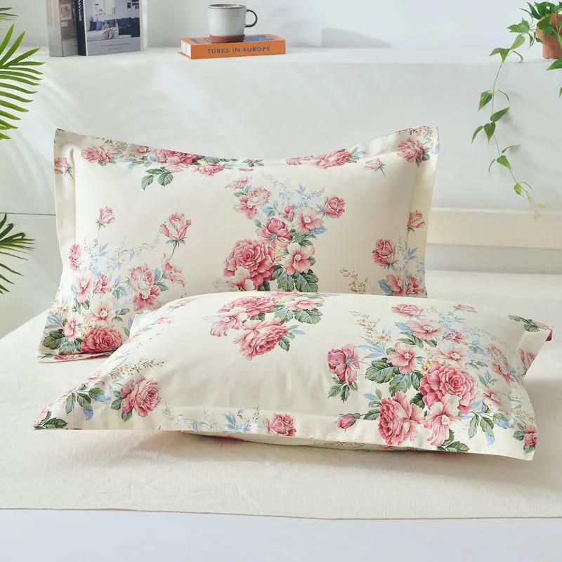 A Pair of Thick Cotton Pillow Covers Adult Bedroom Pillow Covers Modern Minimalist Bedding