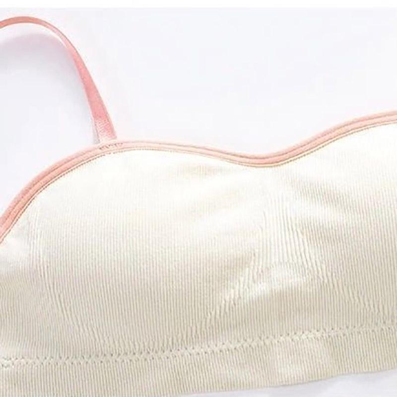 Korean Version Breast Wrapping and Rag Bra All Inclusive Gathering Without Steel Ring Thin Adjustable Solid Color Simple Bra