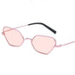 Cat Eye Sunglasses Women Metal Frame Fashion Yellow Sun Glasses Men Brand Design Pink Glasses Ladies