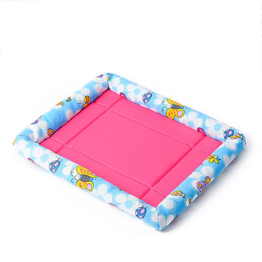 Fashion Print Flower Dog Sleeping Mat Waterproof Summer Cooling Pet Dog Bed Breathable Durabl