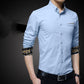 Men's Shirt Long-sleeved Slim Korean Fashion Trend Shirt Casual Business British Hair Stylist Clothes