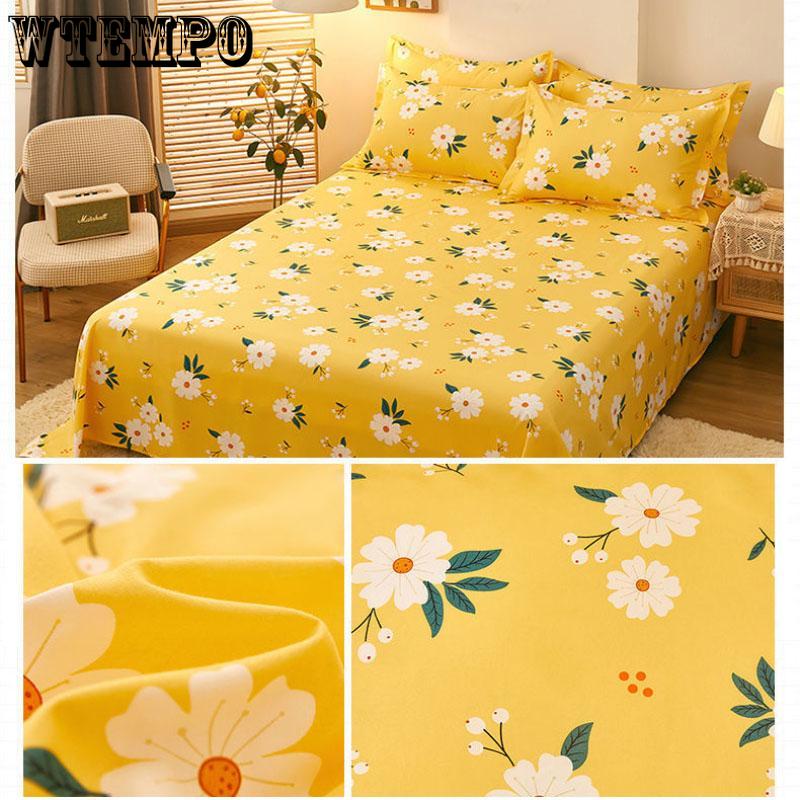 Printed Flowers Quilt Cover Fashionable Cotton Home Furnishings Four Seasons Universal Sheets One-piece Bedding
