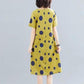 Dress Summer Short-sleeved Popular Printing Loose and Thin Slim Cover Belly Casual Plus Size Has Pockets DRESS