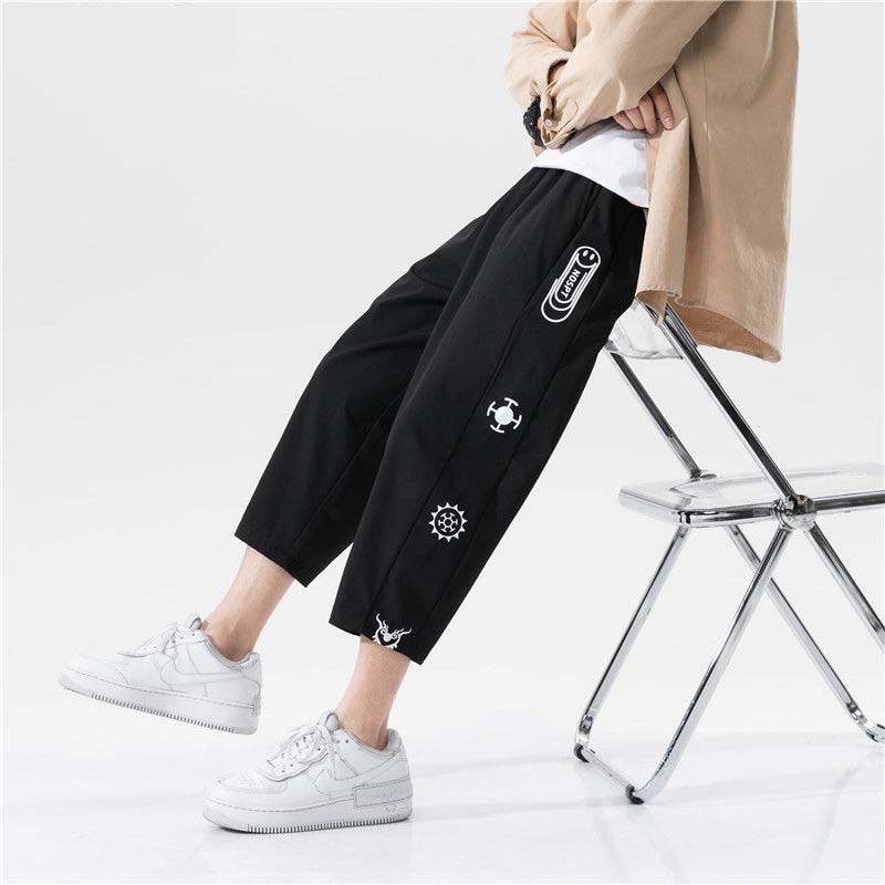 Summer Men's Pants, Thin Pants, Wide-leg Pants, Trendy Brand Eight-point Casual Pants
