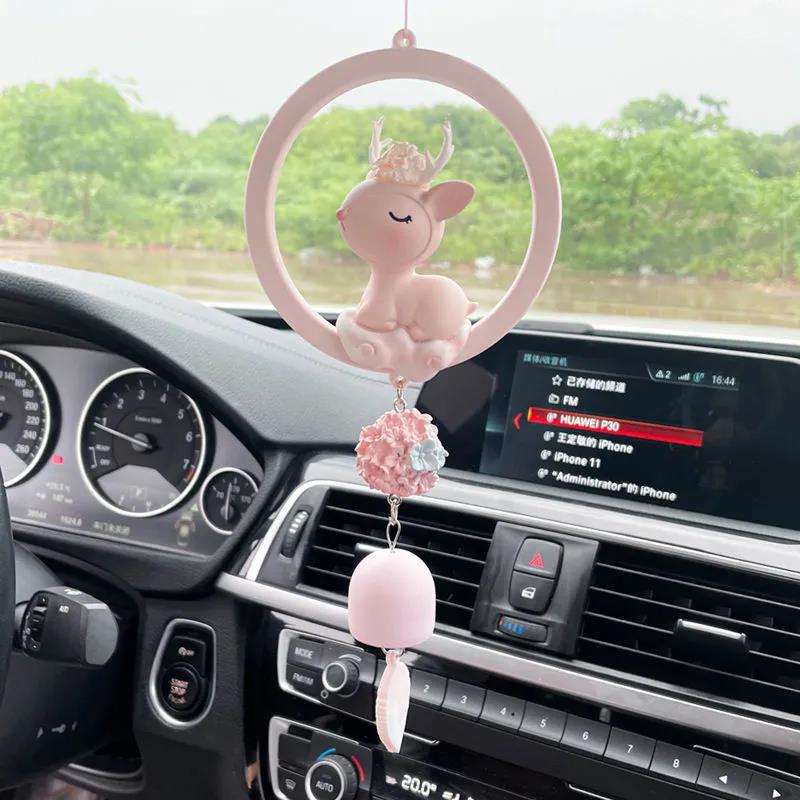 Car Pendant Car Interior Decoration Cute Cartoon Car Rearview Mirror Pendant Decoration