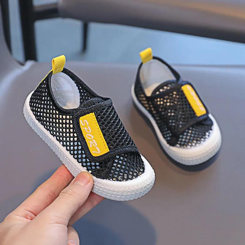 Children's Summer Sneakers Hollow Mesh Shoes Baby Soft-soled Indoor Shoes Girls White Shoes Boys