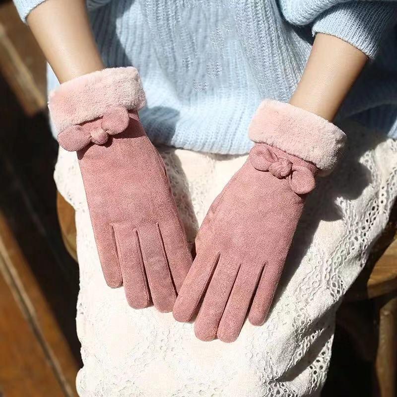 Christmas gift Woman Trend fashion gloves Plush Cotton gloves Birthday present Winter Warm gloves