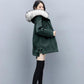 Parkas Women's Down Padded Jacket Women's Mid-length Korean Style Loose Thick Padded Winter Coat