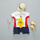 Cartoon Children's Summer Cute Set Pullover Top Short Sleeve T-shirt Shorts Boys Girls Two Piece Suit