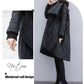Women's Winter Parka Jacket Loose Plus Size Mid-length  Padded Jacket Women's Black Cloak Coat  Thick Parka Coat