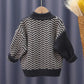 Children's Fall/winter Warmth Hooded Boy Sweater Fashionable Foreign Wild Baby Wool Sweater