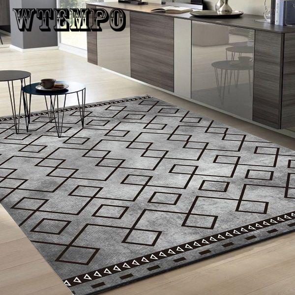 Nordic Simple Style Large Carpets Living Room Bedroom Geometric Printed Home Decor Carpet