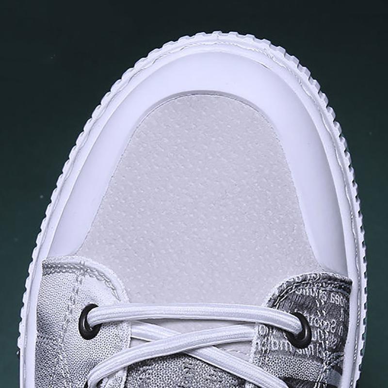 Summer Breathable High-top Canvas Flat Shoes Men's Casual Thin Cloth Shoes All-match Trendy Shoes