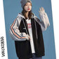Spring and Autumn Loose All-match Sports Cardigan Hooded Baseball Uniform Sweater Women Jacket