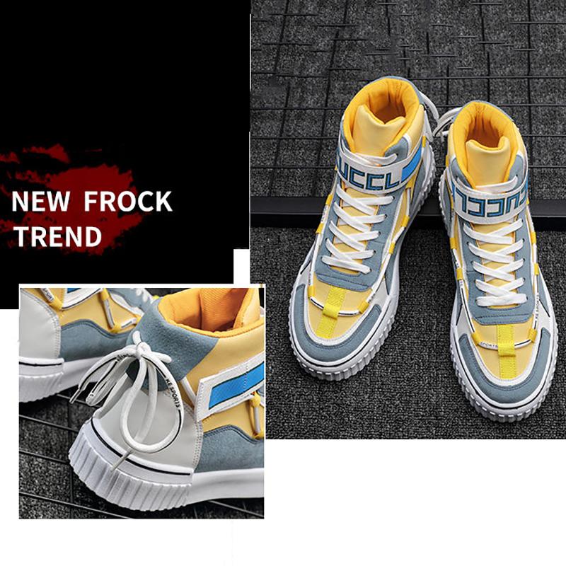 Autumn Men's Korean Style High-top Shoes Trendy Canvas Sneakers All-match Casual Shoes for Students