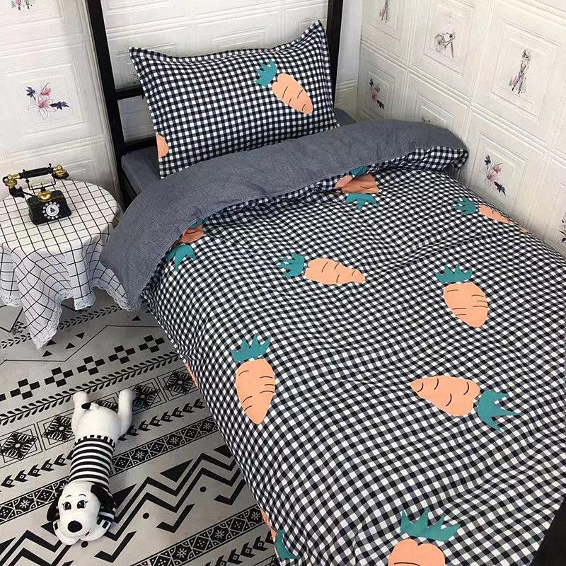 Nordic Simple Bed Three-piece Quilt Cover Sheet Student Dormitory Bedding Set