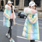 Down Padded Jacket Women's Mid-length Winter Fashion Trend Loose Warmth Thick Padded Jacket