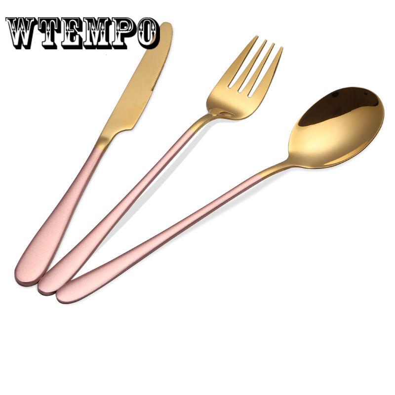 Dinner Spoon Elegant Dinnerware Sets Stainless Steel Cutlery Portuguese Round Western