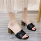 Women's Shoes  Summer Slippers  Open-toe Women's Outer Wear Thick-heeled High-heeled Square-toed Sandals   Slippers