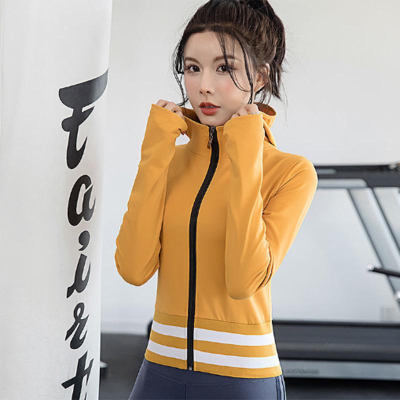 Outer Wear Yoga Clothes Jacket Women's Long-sleeved Zipper Hooded Fitness Clothes Thickened Outdoor Running Sportswear