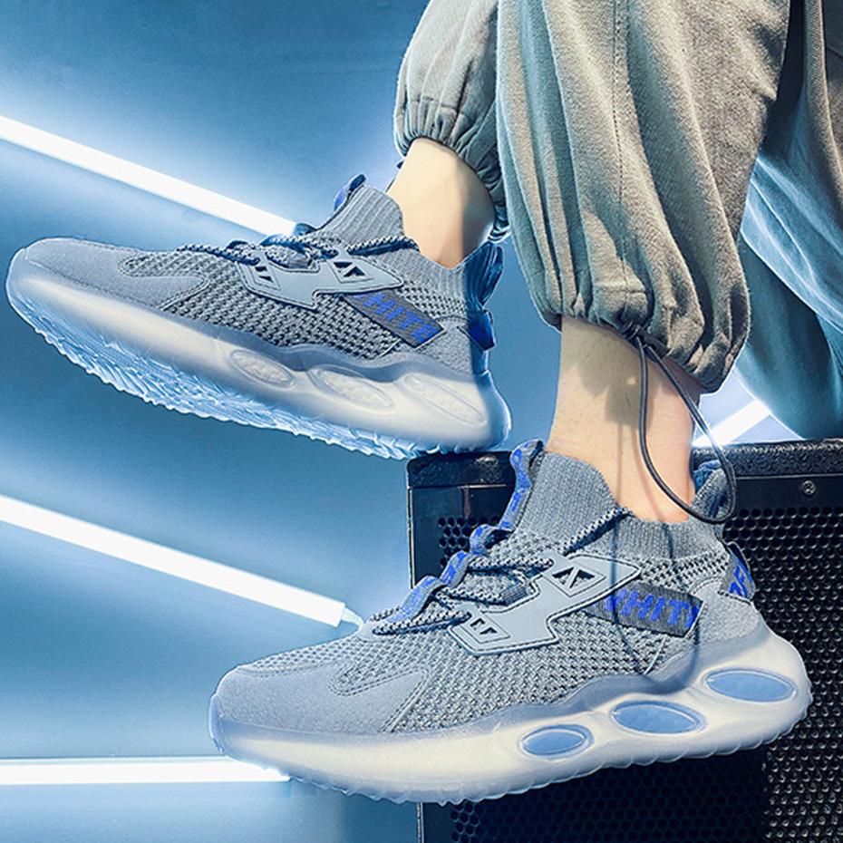 Spring and Autumn Men's Shoes Lightweight Breathable Casual Sports Shoes Thick Sole Shoes Men